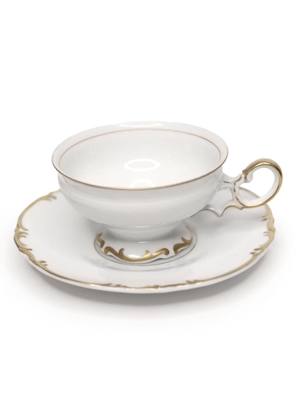 Mikasa Fine China Venice 9266 Gold Trim Footed Tea Cup & Saucer Set Japan